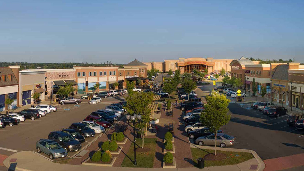 Westchester Commons Main Street arial view